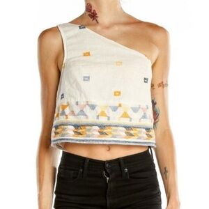 Free People NWT Bali Babe One Shoulder Crop Top Women's Size Small